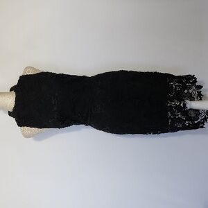 ASTR The Label Women's Size M Samantha Black Lace Sleeveless High Neck Dress